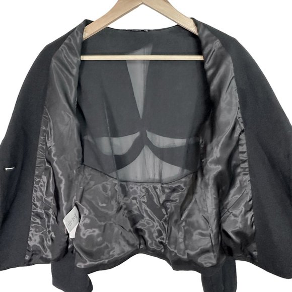 BCBG Max Azria Sheer Back Knotted Blazer Black Women's Small LFX4C374 - Picture 12 of 15